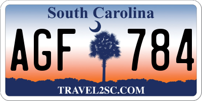 SC license plate AGF784