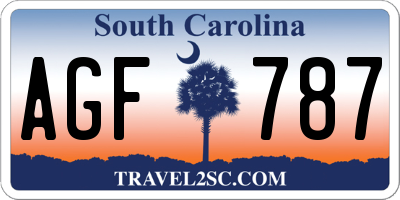 SC license plate AGF787