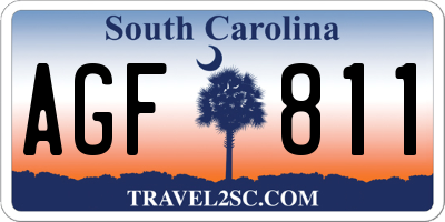 SC license plate AGF811