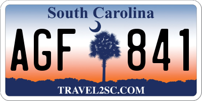SC license plate AGF841
