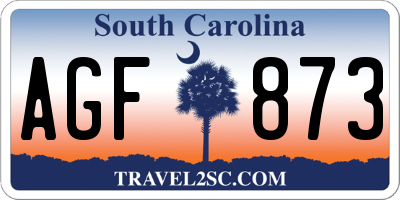 SC license plate AGF873