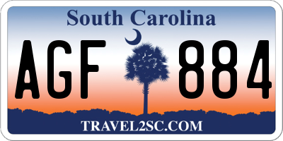SC license plate AGF884