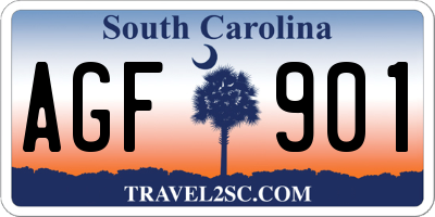 SC license plate AGF901