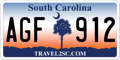 SC license plate AGF912