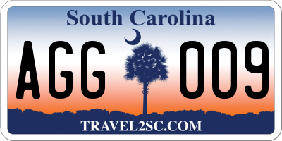 SC license plate AGG009