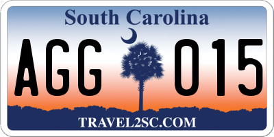 SC license plate AGG015