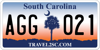 SC license plate AGG021