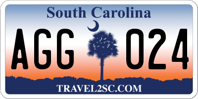 SC license plate AGG024