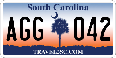 SC license plate AGG042