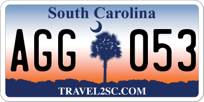 SC license plate AGG053