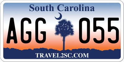 SC license plate AGG055
