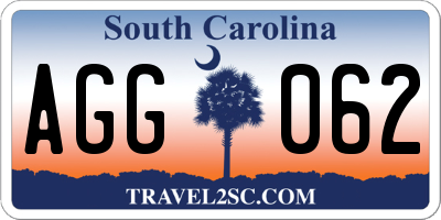 SC license plate AGG062