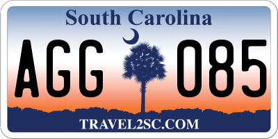 SC license plate AGG085