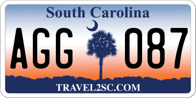 SC license plate AGG087