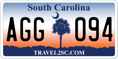 SC license plate AGG094