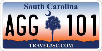 SC license plate AGG101