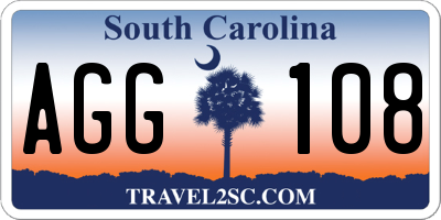 SC license plate AGG108