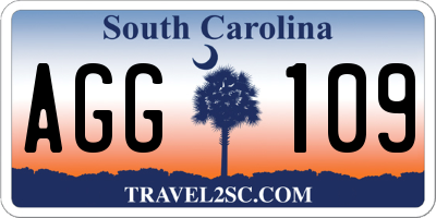SC license plate AGG109