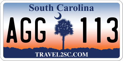 SC license plate AGG113
