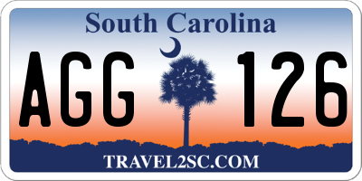 SC license plate AGG126