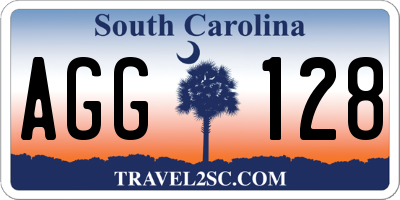 SC license plate AGG128