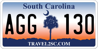 SC license plate AGG130
