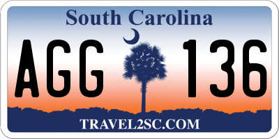 SC license plate AGG136
