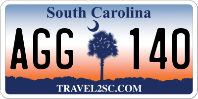 SC license plate AGG140