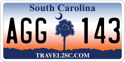 SC license plate AGG143