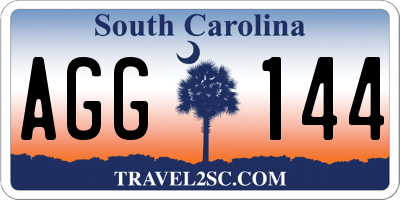 SC license plate AGG144