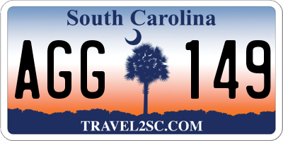 SC license plate AGG149