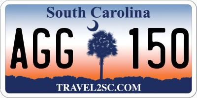 SC license plate AGG150
