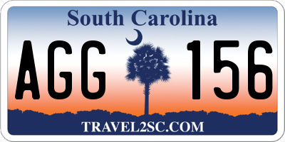 SC license plate AGG156