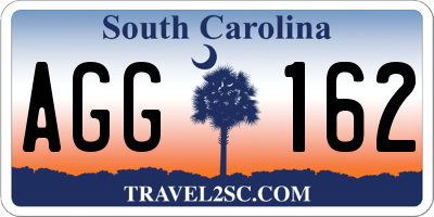SC license plate AGG162