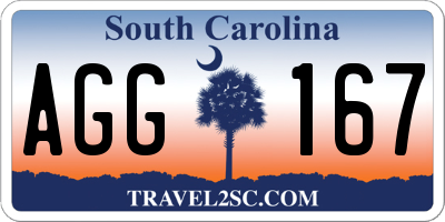 SC license plate AGG167