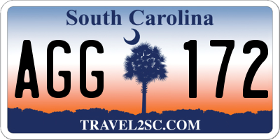 SC license plate AGG172