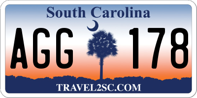 SC license plate AGG178
