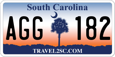 SC license plate AGG182