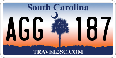 SC license plate AGG187