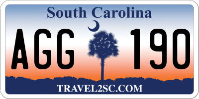 SC license plate AGG190