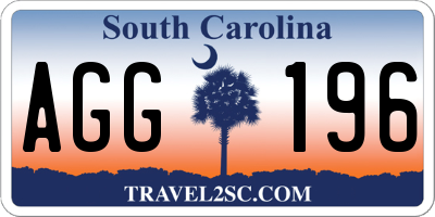 SC license plate AGG196