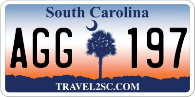 SC license plate AGG197
