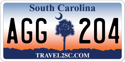 SC license plate AGG204