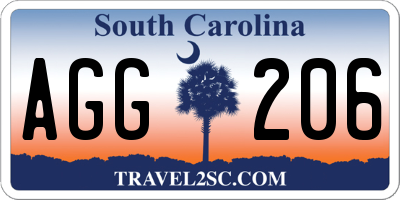 SC license plate AGG206
