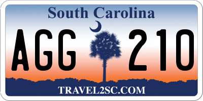 SC license plate AGG210