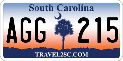 SC license plate AGG215