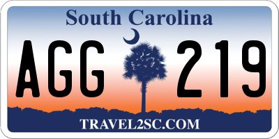SC license plate AGG219