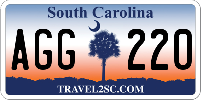 SC license plate AGG220