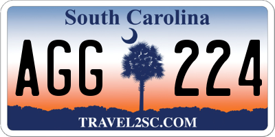SC license plate AGG224