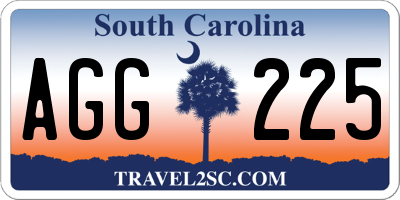 SC license plate AGG225